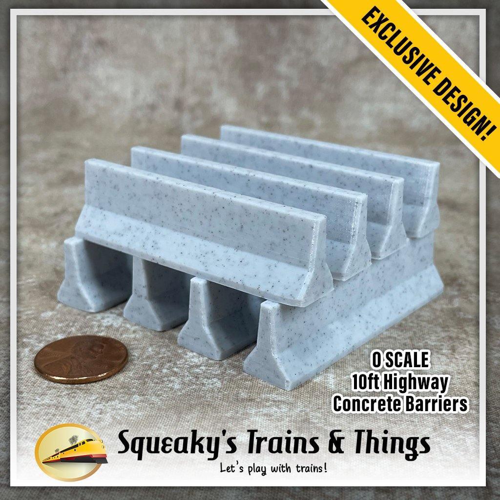 Squeaky's Trains | 10ft Highway Concrete Barriers | O Scale