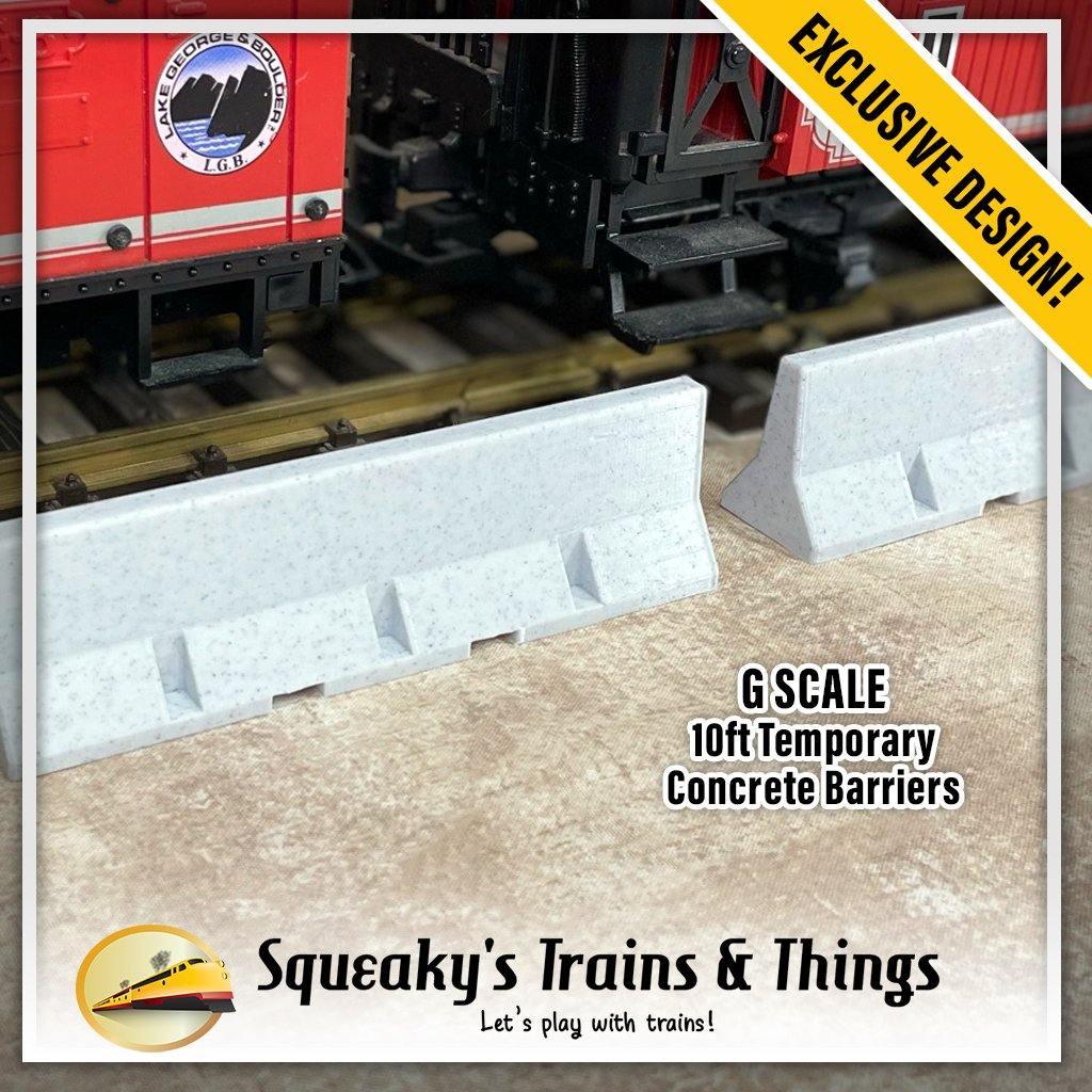 Squeaky's Trains | 10ft Temporary Concrete Barriers | G Scale (1:24)