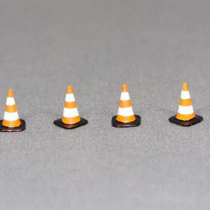 Squeaky's Trains | 36" Construction Cones - Detailed (10 Pack) | HO Scale