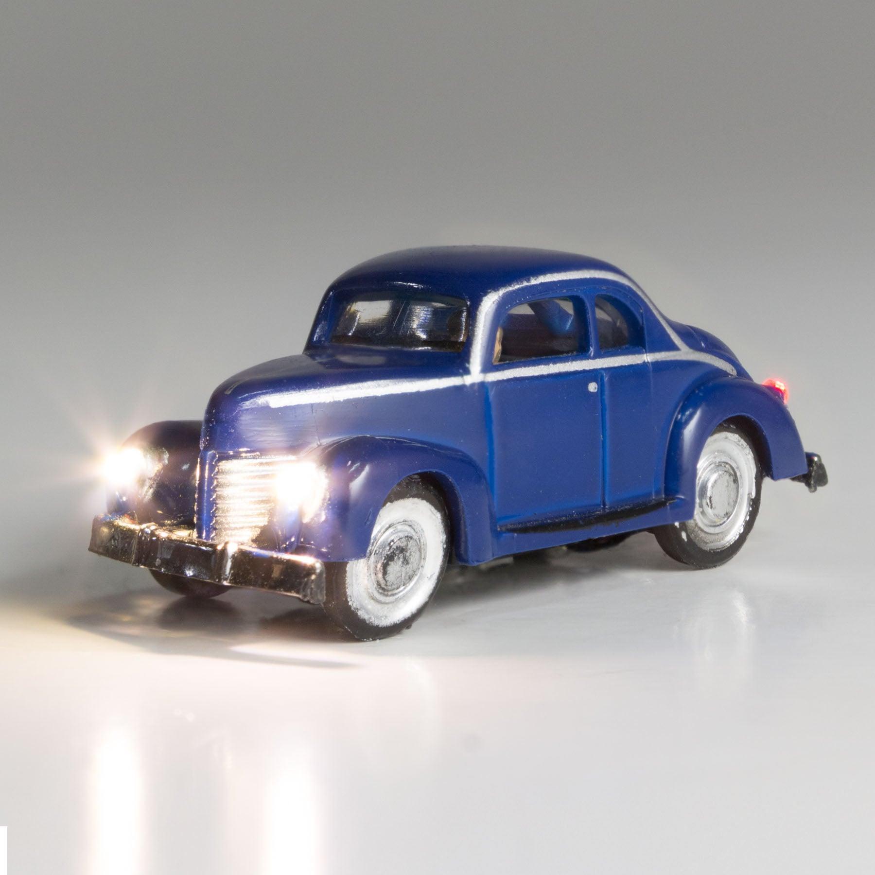 Woodland Scenics 5618 | Just Plug® Vehicles - Blue Coupe | N Scale