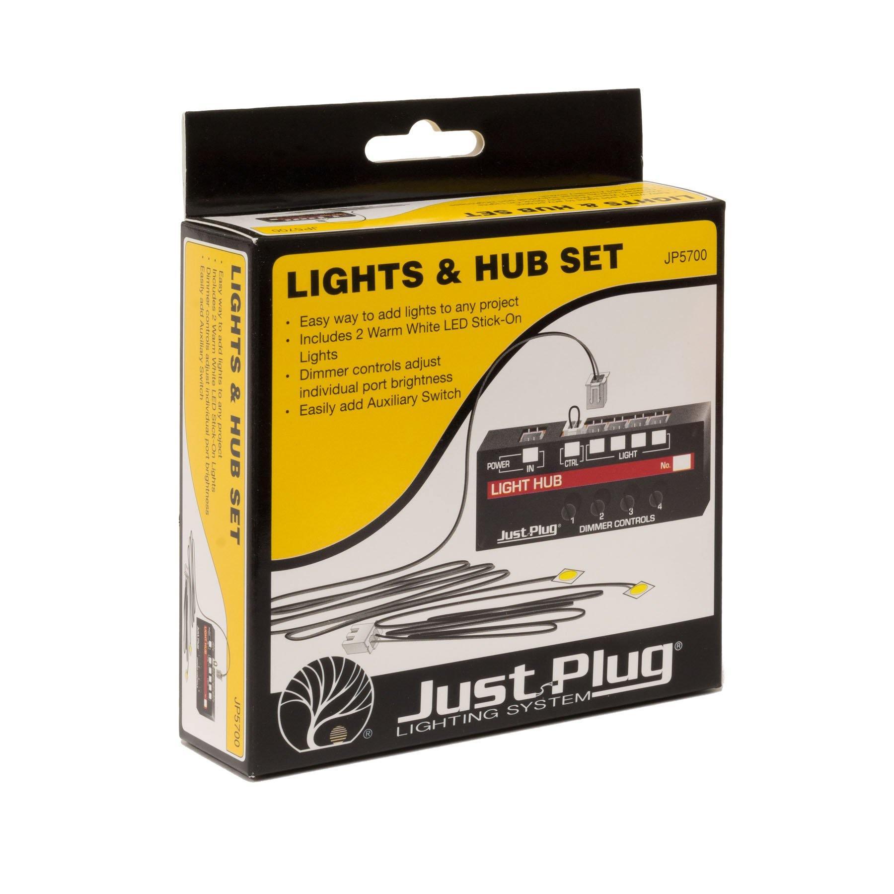 Woodland Scenics 5700 | Just Plug Lighting System - Lights & Hub Set | Multi Scale