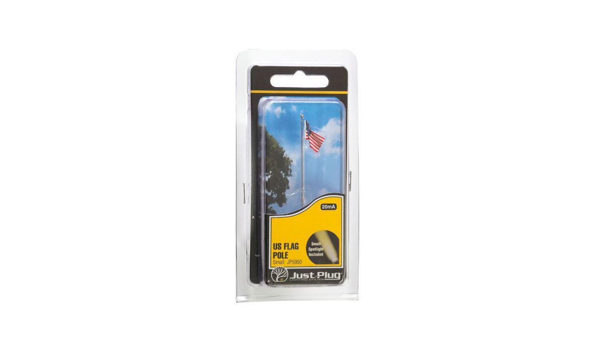 Woodland Scenics 5950 | Just Plug Lighting System - Small US Flag - Pole | Multi Scale